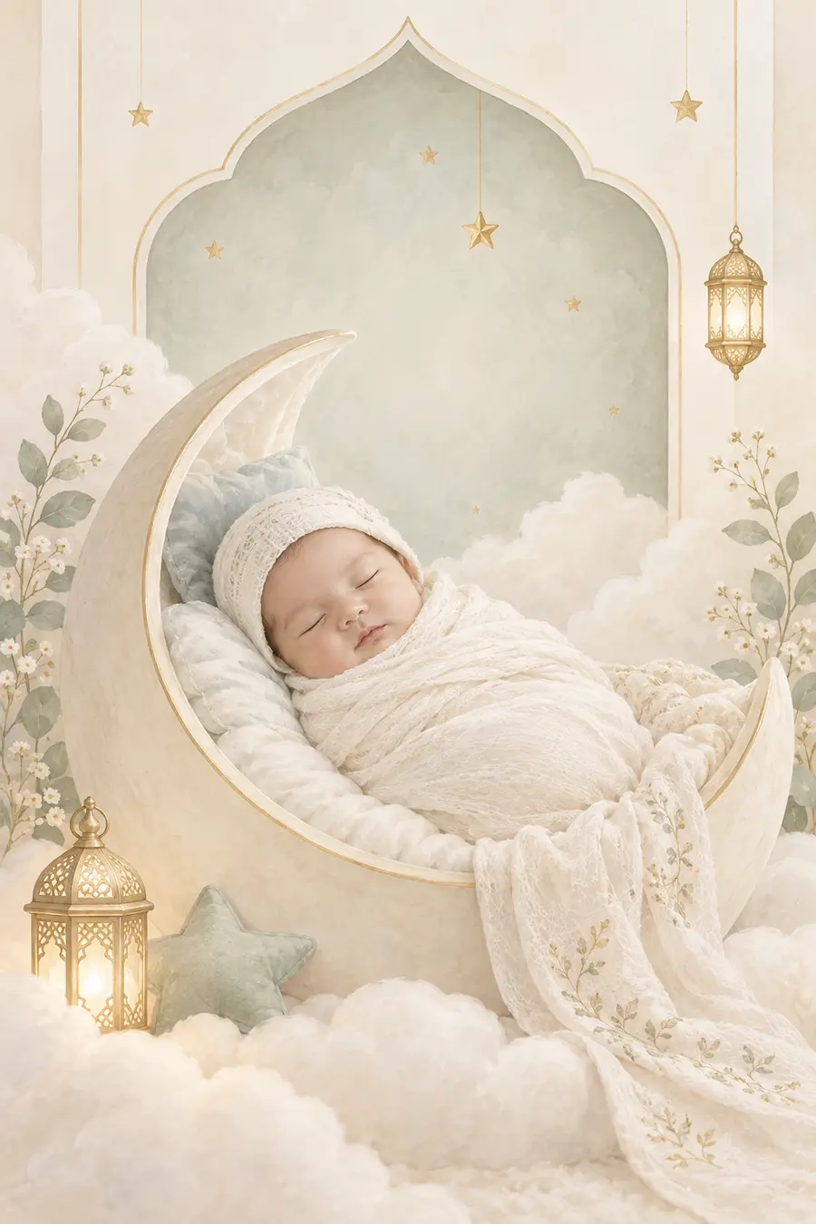 Ilustrasi contoh bayi untuk undangan aqiqah