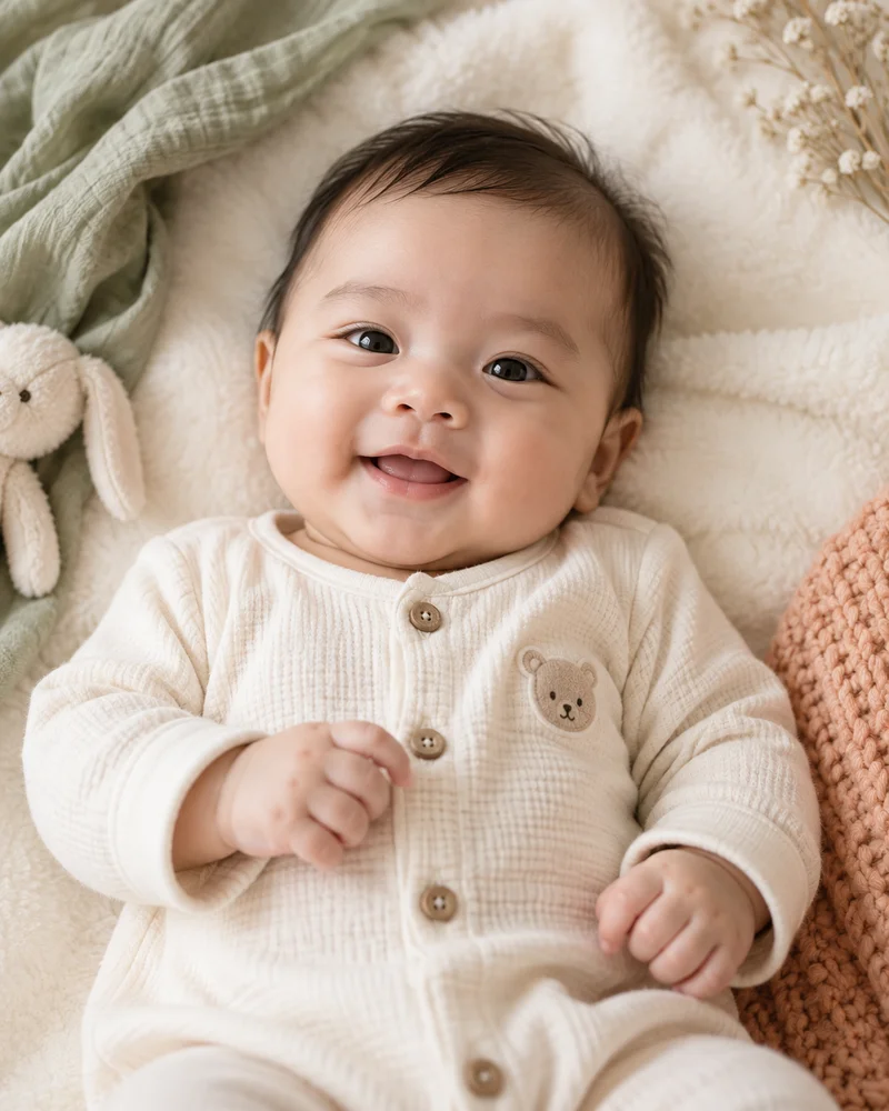 Foto contoh bayi fiktif, dibuat dengan AI