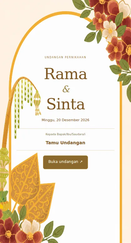 Cover undangan Jawa Tradisional