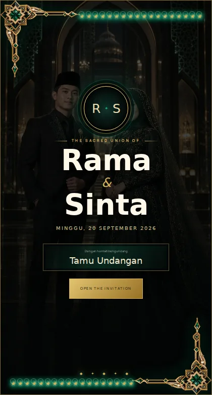 Cover undangan Luxury Islami