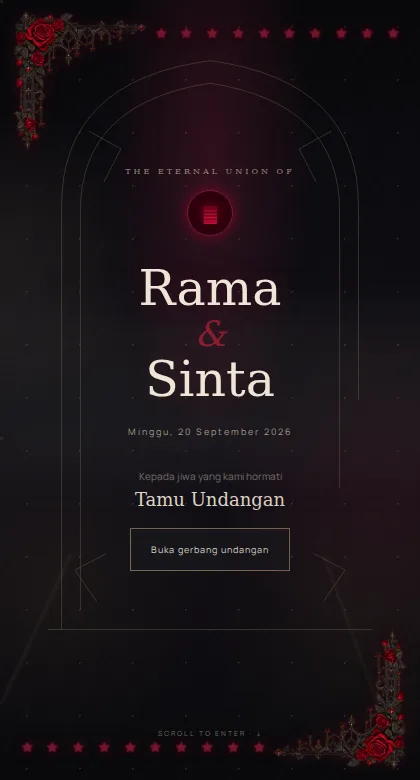 Cover undangan Ornamen Gothic