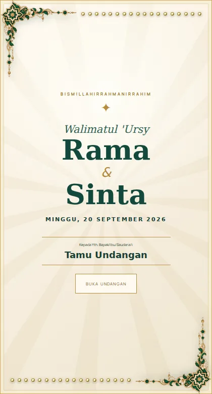 Cover undangan Ornamen Islami