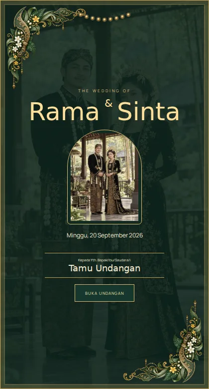 Cover undangan Ornamen Sunda